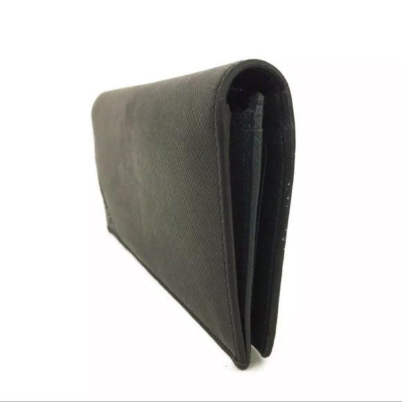 SOLD 6/29/22 PRADA Check Book/Long Wallet Saffiano Leather Bifold Wallet - Picture 5 of 8